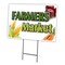 Signmission Farmers Market Yard Sign & Stake outdoor plastic coroplast window, C-1216 Farmers Market C-1216 Farmers Market - alternate 1